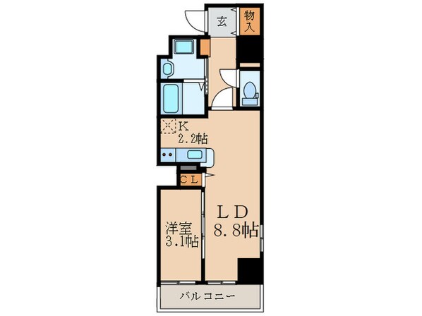 シェーナ下到津の物件間取画像